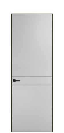 Дверь межкомнатная Слот 10-002 Цвет Телегрей Покрытие ЭМАЛИ Эмаль Наличник Скрытый короб золото Цена 50740