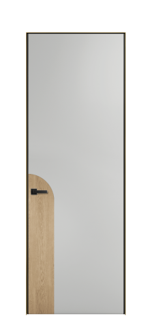 Дверь межкомнатная Дуэт 20 Цвет Телегрей Покрытие ЭМАЛИ Эмаль Наличник Скрытый короб золото Цена 55213